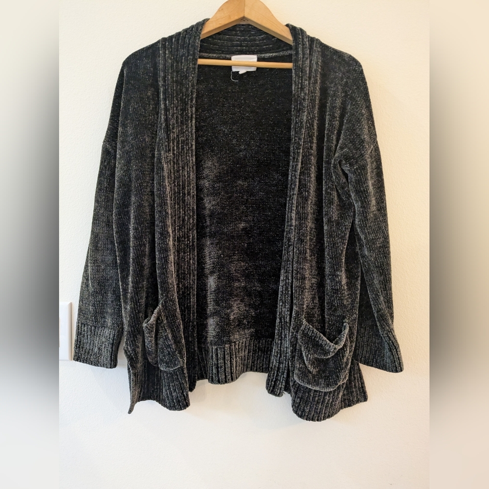 Olive + Oak green chenille sweater size large